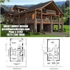 Looking to build a home with a finished basement? Home Plan 001 2242 Home Plan Great House Design Hillside House Plans Free House Plans Mountain House Plans