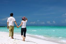 Young Couple On The Beach Young Loving Couple Walking Along Tropical White Sand Ad Beach L Best Places To Honeymoon Best Honeymoon Honeymoon Experience