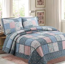 Red buffalo check plaid lodge cabin patriotic primitive star 3pc king quilt set : Coverlet Modern Patchwork Bedspread 100 Cotton No Polyester King Desert Floral Quilts Bedspreads Coverlets Bedding