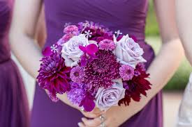 Purple Chrysanthemum And Rose Bouquet Lavender Wedding Purple Wedding Wedding