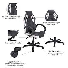 Computer Gaming Racing Chair Coavas Office High Back Pu Leather Computer Chair Executive Swivel Task Desk Chair Blac Racing Chair Gaming Computer Gaming Chair