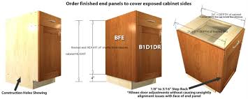 Manufacturers photograph real wood or scenes. Kitchen Base Finished End Panels