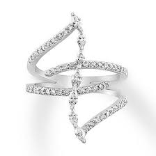 House Of Virtruve North South Ring 5 8 Ct Tw Diamonds 14k Gold Jared In 2020 Real Jewelry Popular Jewelry Diamond