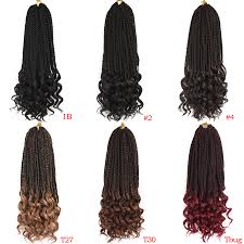 Colorful crochet hair extensions kanekalon hair synthetic braids jumbo braiding. Crochet Hair Box Braids Curly Ends Ombre Synthetic Hair For Braid Strands Braiding Hair Extensions Moon Ray Shop