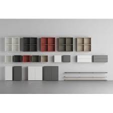 Étagère murale en bois : Meuble Mural Gris Fonce Avec Deux Portes Et Une Etagere Serie Lisbona Couleur Gris Fonce Caesaroo