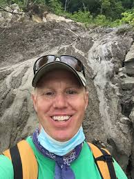 Nick Lang in the field during a pandemic.