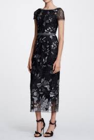 Black And Silver Gown With Sleeves Marchesa Notte N29g0870 Black Silver Short Sleeve Metallic Midi Dress Poshare Dresses Printed Gowns Beaded Dress