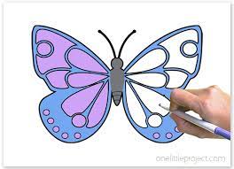 Butterfly color is some of the most striking in nature. Butterfly Coloring Pages Free Printable Butterflies One Little Project