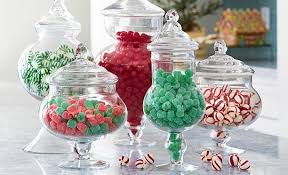 Apothecary Jars For Diy Holiday Candy Bar In 2020 Christmas Candy Jars Apothecary Jars Decor Christmas Candy Bar