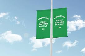 Street Banner Mock Up Unlimiteddownloads Street Banners Banner Mocking