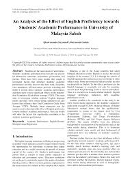 Maybe you would like to learn more about one of these? Pdf An Analysis Of The Effect Of English Proficiency Towards Students Academic Performance In University Of Malaysia Sabah