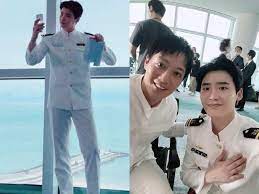 To see the most handsome korean actors in those uniforms. Lee Jong Suk Shares His Naval Look From The Film Sets Of Decibel With Co Star Kim Rae Won Times Of India