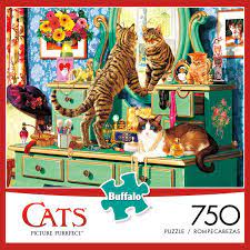 Ihr lieblingsfoto als echtes schmidt fotopuzzle mit bis zu 2.000 teilen. Cats Picture Purrfect 750 Piece Jigsaw Puzzle Catpuzzle Jigsawpuzzle Buffalogames Iamapuzzler Cat Puzzle Cat Pics Purrfect