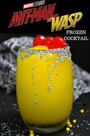 Ant Man And The Wasp Frozen Pineapple Cocktail Antman Cocktail Frozen Pineapple Wasp Themed Drinks Drinks Alcohol Recipes Frozen Drinks