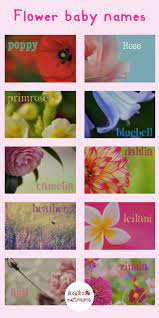 Flower Baby Namesbaby Names Based On Flowers Have Been Popular Since Edwardian Times And Many Still Featur Baby Names Flowers Baby Names Flower Names For Girls