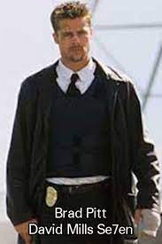 David Mills Se7en Brad Pitt Black Leather Jacket Brad Pitt Black Leather Jacket Long Sleeve Tshirt Men