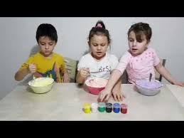 parmak boyasi ile slime yaptik pofuduk slime nasil yapilir youtube parmak gida youtube