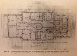 Vanderbilt Mansion Hyde Park 3rd Floor Architectural Floor Plans Construction Drawings Vanderbilt Mansions