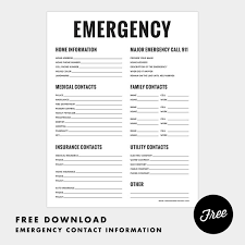 Contacts of friends and family. 20 Printables To Help Organize Your Life Little House Of Four Creating A Beautiful Home One Thrifty Project At A Time 20 Printables To Help Organize Your Life
