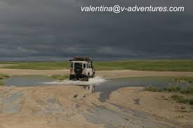 Wet Season In The Nxai Pan National Park Botswana No Problem For Our Landy Valentina V Adventures Com Landrover Safari National Parks Land Rover Botswana