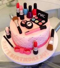 A Whole Ton Of Makeup D Makeup Birthday Cakes Mac Cake Make Up Cake