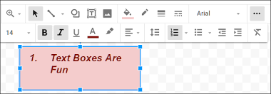 Select insert > drawing use the text tool t draw a rectangle inside of which you write and format your text. How To Add A Text Box In Google Docs