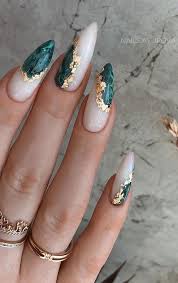 See more ideas about pretty nails, nails, nail designs. 41 Pretty Nail Art Design Ideas To Jazz Up The Season Green And Gold Nails