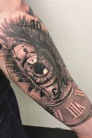 Black And Grey Realism Tattoo Artists Clock And Eye Black And Grey Realism Tattoo To See More Of Mike S Work Follow The Link Below Clocktattoo Realism Tattoos Realism Tattoo Body Art Tattoos