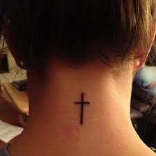 There are different sizes of tattoos that you can have on the back neck. Minimal Cross Tattoo On Back Neck