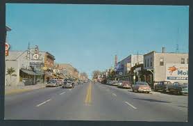 Postcard Burton Heights Shopping District Grand Rapids Michigan Mobil Sign Grand Rapids Grand Rapids Michigan Michigan