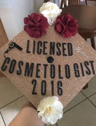 Cap Decoration For All Those Cosmetologists Hairstylists Out There I Made It For M Graduation Cap Decoration Beauty School Graduation Graduation Cap Designs