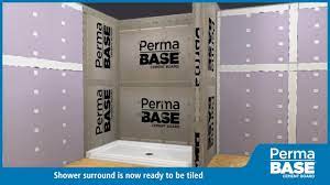 The guys at lowe's were telling me that permabase will let water through, but all i need to do is seal the grout, but i am not too comfortable with that, since one wall is an. Shower Installation With Permabase Cement Board 2021 Youtube