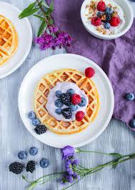Joghurt Waffeln Joghurt Waffeln Lebensmittel Essen Waffeln