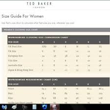 Ted Baker Size Chart Best Picture Of Chart Anyimage Org