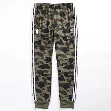 Bape X Adidas Adicolor Track Pants Olive Cargo Bape Adidas Yeezy Boost 350 Fashion