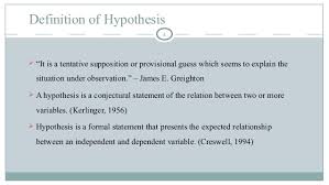 Hypothesis