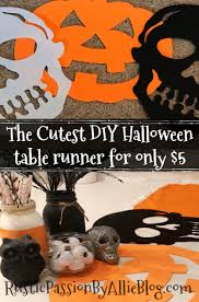 (if you're wondering where i got this super cute turquoise side table, read this post) these turned out so cute! The Cutest Diy Halloween Table Runner That Only Costs 3