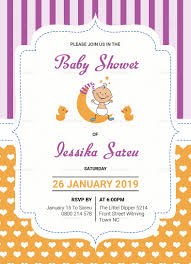 Download, print or send online for free. Colorful Baby Shower Invitation Card Design Template In Word Psd Publisher