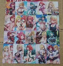 20 teilesatz XC2 Weibliche Protagonisten Charakter Karten Klinge Aegis  Pyra Mythra Pneuma Homura Hikari Shiny Matt Papier Karte - AliExpress