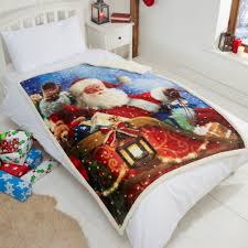 Buy products such as mainstays extra plush lightweight sherpa throw blanket, 50 x 60, in multiple colors at walmart and save. Father Christmas Fleece Blanket Throw Tonys Textiles