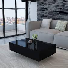 The table is square and measures 34.5 while the black tray attaches in one corner and is easy to remove. Buy Quisilife Black White Coffee Table High Gloss Living Room Furniture Modern Simple Color Black Size 21 6x33 4x12 2 Online In Taiwan B08sls8bvp