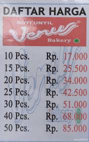 Selalu Diperbarui Menu Roti Unyil Venus Bogor Tengah Bogor