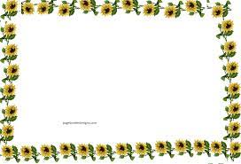 Sunflowers Border Design For Books Page Border 2016