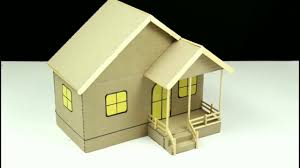 Hasil gambar untuk miniatur rumah dari kardus bekas