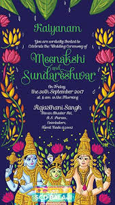 Mango leaves and floral arts. Traditional Tamil Brahmin Wedding Invitation Design Portrays The Celestial We Indian Wedding Invitations Indian Wedding Cards Indian Wedding Invitation Cards