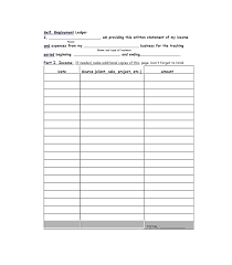 The one expense journal is split into two ledgers. Self Employment Ledger 40 Free Templates Examples