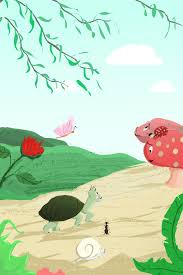 Hewan reptil kartun penyu hijau shell lucu laut margasatwa. Lukisan Arnab Dan Kura Kura Cikimm Com