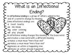 23 Best Inflectional Endings Images Inflectional Endings