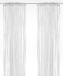 Amazon Com Ikea Lill Curtains Sheer Net White 2 Panels 110 X 98 Canopy Room Divider Voile Everything Else Curtains Sheer Curtains Paneling
