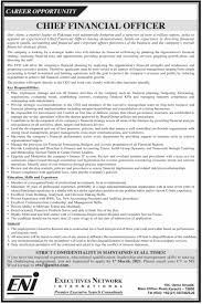 New chief financial officer careers are added daily on simplyhired.com. Chief Financial Officer Jobs 2021 In Eni Executives Network International Karachijobs1 Online